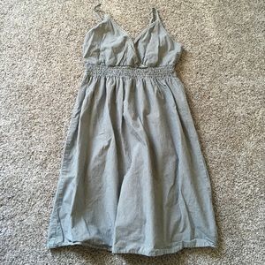 'Blue jean' blue and white stripes dress.